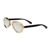 Bertha Alexa Buffalo-Horn Polarized Sunglasses - Honey-Black/Silver BRSBR007MC