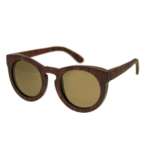 Spectrum Aikau Wood Polarized Sunglasses - Cherry/Brown SSGS124BN