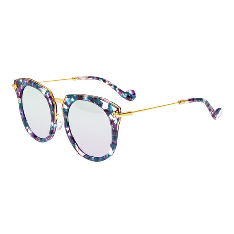 Bertha Aaliyah Polarized Sunglasses - Teal-Purple Tortoise/Purple BRSBR023PU