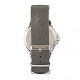 Breed Dixon Leather-Band Watch w/Day/Date - Silver/Grey BRD7301
