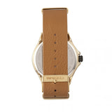 Breed Dixon Leather-Band Watch w/Day/Date - Gold/Light Brown BRD7302