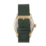 Breed Rio Leather-Band Watch w/Day/Date - Gold/Green BRD7404