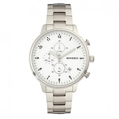 Breed Holden Chronograph Bracelet Watch w/ Date - Silver