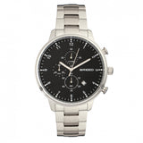 Breed Holden Chronograph Bracelet Watch w/ Date - Silver/Black BRD7802