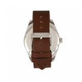 Breed Ranger Leather-Band Watch w/Date - Silver/Blue BRD8005