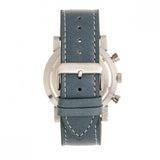 Breed Ryker Chronograph Leather-Band Watch w/Date - Teal/Silver BRD8201