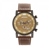 Breed Ryker Chronograph Leather-Band Watch w/Date - Brown/Camel BRD8205