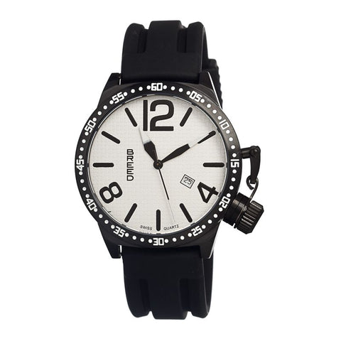 Breed Lucan Swiss Quartz Men's Watch w/ Date-White/Black BRD3005