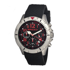 Breed Sergeant Chronograph Men's Watch w/ Date-Black/Red