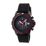 Breed Socrates Chronograph Men's Watch w/ Date-Black/Red BRD6308
