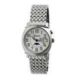 Breed Ray Moon-Phase Men's Bracelet Watch w/ Date-Silver BRD6501