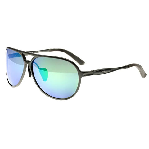 Breed Earhart Aluminium Polarized Sunglasses - Gunmetal/Blue-Green BSG011GM