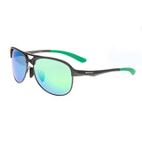 Breed Jupiter Aluminium Polarized Sunglasses - Gunmetal/Blue-Green BSG019GM