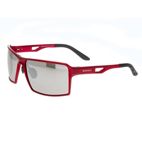 Breed Centaurus Aluminium Polarized Sunglasses - Red/Silver BSG021RD