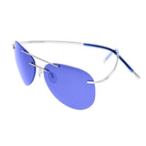 Breed Luna Polarized Sunglasses - Silver/Purple-Blue BSG044SL