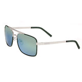 Breed Draco Polarized Sunglasses - Silver/Blue-Green BSG047SL