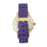 Bertha Cora Crystal-Encrusted Leather-Band Watch - Purple BTHBR6003