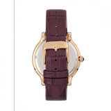 Bertha Cora Crystal-Encrusted Leather-Band Watch - Plum BTHBR6005