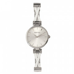 Bertha Amanda Criss-Cross Bracelet Watch - Silver BTHBR7601