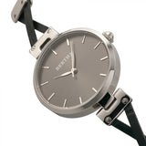 Bertha Amanda Criss-Cross Bracelet Watch - Silver/Black BTHBR7602