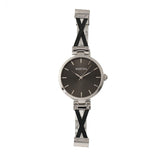 Bertha Amanda Criss-Cross Bracelet Watch - Silver/Black BTHBR7602