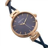 Bertha Amanda Criss-Cross Bracelet Watch - Rose Gold/Blue BTHBR7605