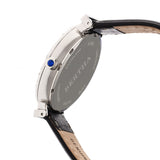 Bertha Emily Mother-Of-Pearl Leather-Band Watch - Silver/Black BTHBR7804
