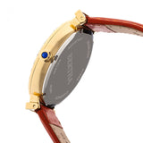 Bertha Emily Mother-Of-Pearl Leather-Band Watch - Gold/Orange BTHBR7806
