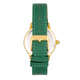 Bertha Adaline Mother-Of-Pearl Leather-Band Watch - Green BTHBR8204