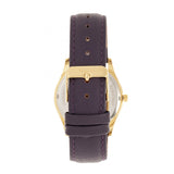 Bertha Sadie Mother-of-Pearl Leather-Band Watch - Purple BTHBR8403