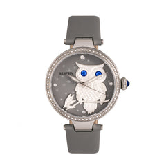 Bertha Rosie Leather-Band Watch - Silver/Grey
