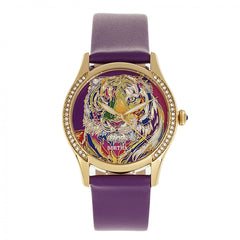 Bertha Annabelle Leather-Band Watch - Purple BTHBR9204