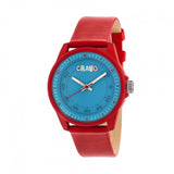 Crayo Jolt Leatherette Strap Watch - Red CRACR4902