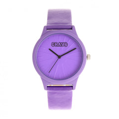 Crayo Splat Leatherette Strap Watch - Purple CRACR5307