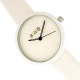 Crayo Blade Leatherette Strap Watch - White CRACR5401