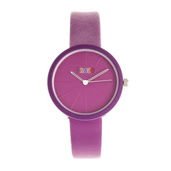 Crayo Blade Leatherette Strap Watch - Purple CRACR5405