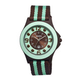 Crayo Carnival Nylon-Band Unisex Watch w/Date - Brown/Mint CRACR0707