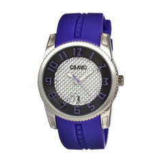 Crayo Rugged Men's Watch w/ Magnified Date - Purple CRACR0905