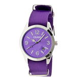 Crayo Sunrise Nylon-Band Unisex Watch w/ Date - Purple CRACR1707