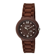 Crayo Muse Unisex Watch w/ Magnified Date - Brown