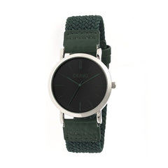 Crayo Symphony Braided-Nylon-Band Unisex Watch - Forest Green CRACR2703