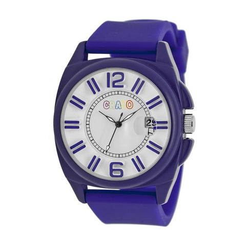 Crayo Sunset Unisex Watch w/Magnified Date - Purple CRACR3303
