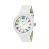 Crayo Atomic Leather-Band Watch - White CRACR3501