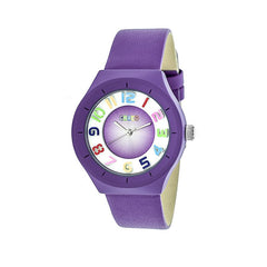 Crayo Atomic Leather-Band Watch - Purple CRACR3507