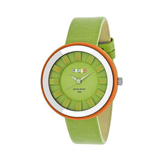 Crayo Celebration Leather-Band Watch - Green CRACR3404