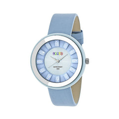 Crayo Celebration Leather-Band Watch - Powder Blue CRACR3405