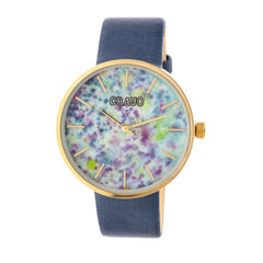 Crayo Swirl Strap Watch - Gold/Navy CRACR4203