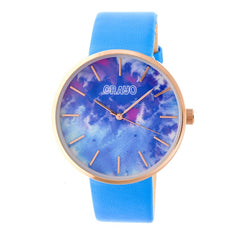 Crayo Swirl Strap Watch - Rose Gold/Powdered Blue CRACR4204