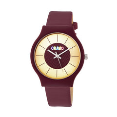 Crayo Trinity Strap Watch - Maroon CRACR4408