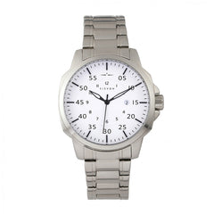 Elevon Hughes Bracelet Watch w/ Date - Silver/White ELE100-1